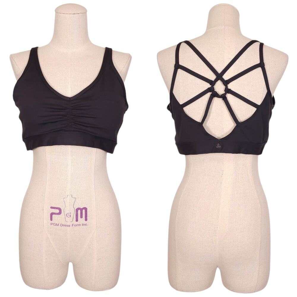 Prana Dreaming Sports Bra Black Sz Extra Large